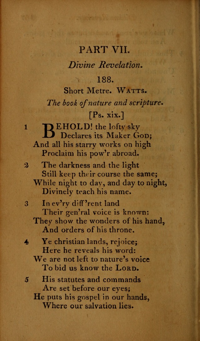 A Selection of Sacred Poetry: consisting of psalms and hymns, from Watts, Doddridge, Merrick, Scott, Cowper, Barbauld, Steele ...compiled for  the use of the Unitarian Church in Philadelphia page 168