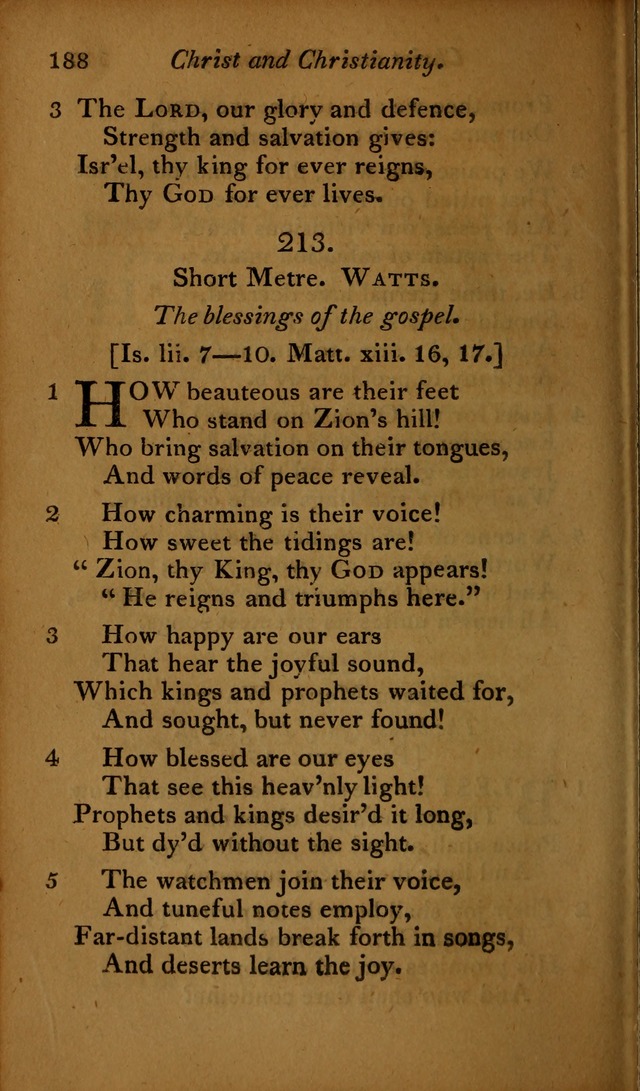 A Selection of Sacred Poetry: consisting of psalms and hymns, from Watts, Doddridge, Merrick, Scott, Cowper, Barbauld, Steele ...compiled for  the use of the Unitarian Church in Philadelphia page 188