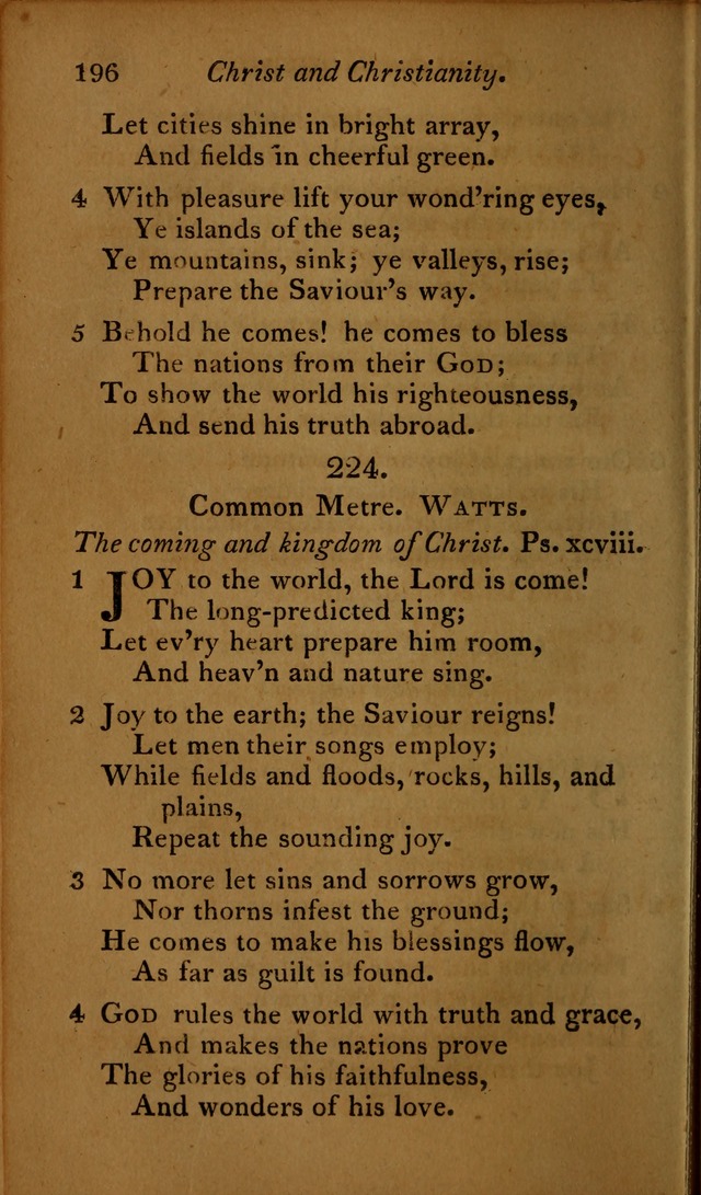 A Selection of Sacred Poetry: consisting of psalms and hymns, from Watts, Doddridge, Merrick, Scott, Cowper, Barbauld, Steele ...compiled for  the use of the Unitarian Church in Philadelphia page 196