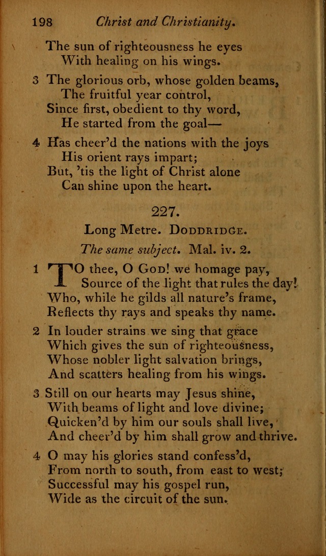 A Selection of Sacred Poetry: consisting of psalms and hymns, from Watts, Doddridge, Merrick, Scott, Cowper, Barbauld, Steele ...compiled for  the use of the Unitarian Church in Philadelphia page 198