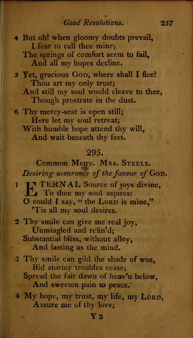 A Selection of Sacred Poetry: consisting of psalms and hymns, from Watts, Doddridge, Merrick, Scott, Cowper, Barbauld, Steele ...compiled for  the use of the Unitarian Church in Philadelphia page 257