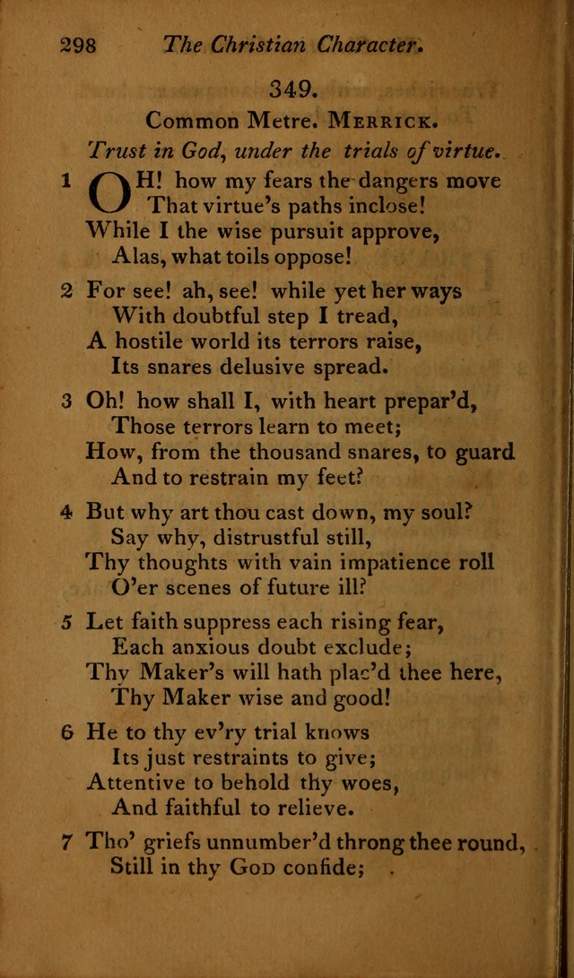 A Selection of Sacred Poetry: consisting of psalms and hymns, from Watts, Doddridge, Merrick, Scott, Cowper, Barbauld, Steele ...compiled for  the use of the Unitarian Church in Philadelphia page 298