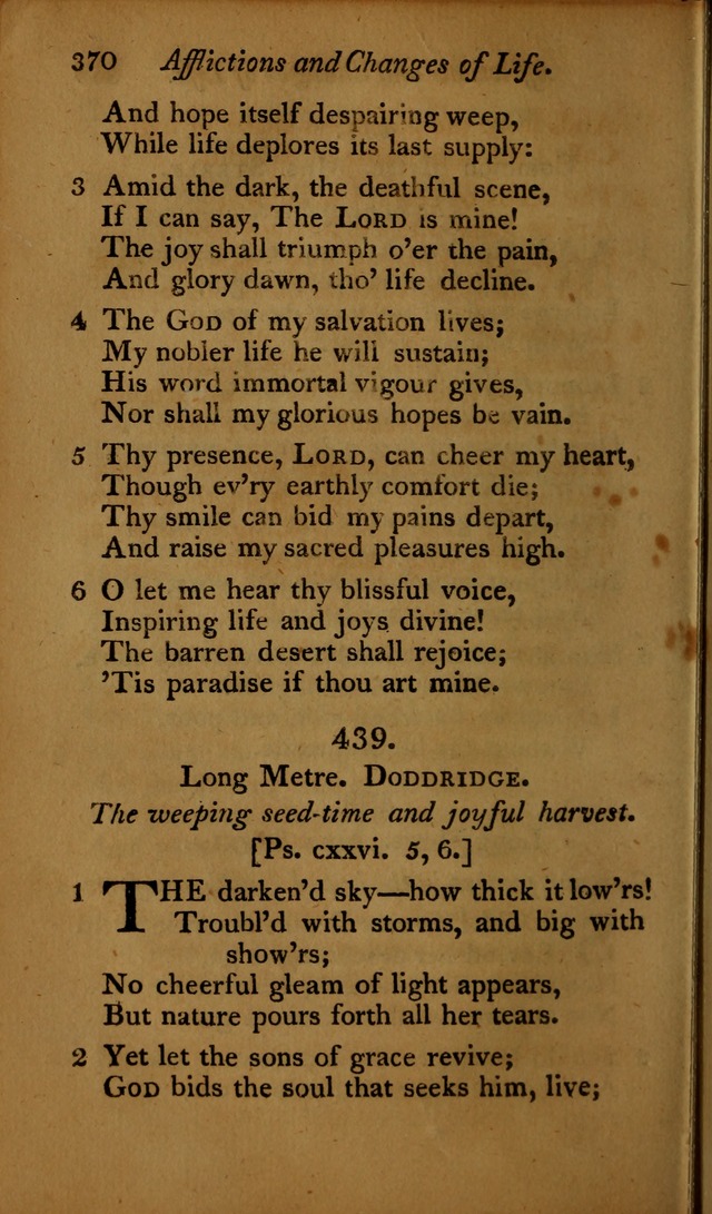 A Selection of Sacred Poetry: consisting of psalms and hymns, from Watts, Doddridge, Merrick, Scott, Cowper, Barbauld, Steele ...compiled for  the use of the Unitarian Church in Philadelphia page 370