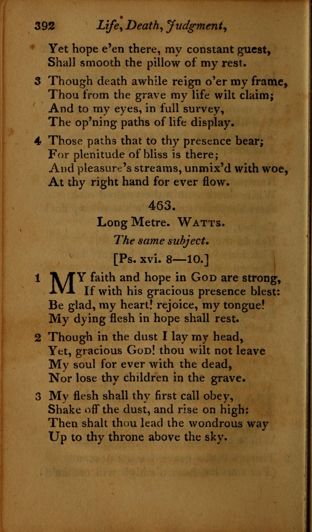 A Selection of Sacred Poetry: consisting of psalms and hymns, from Watts, Doddridge, Merrick, Scott, Cowper, Barbauld, Steele ...compiled for  the use of the Unitarian Church in Philadelphia page 392