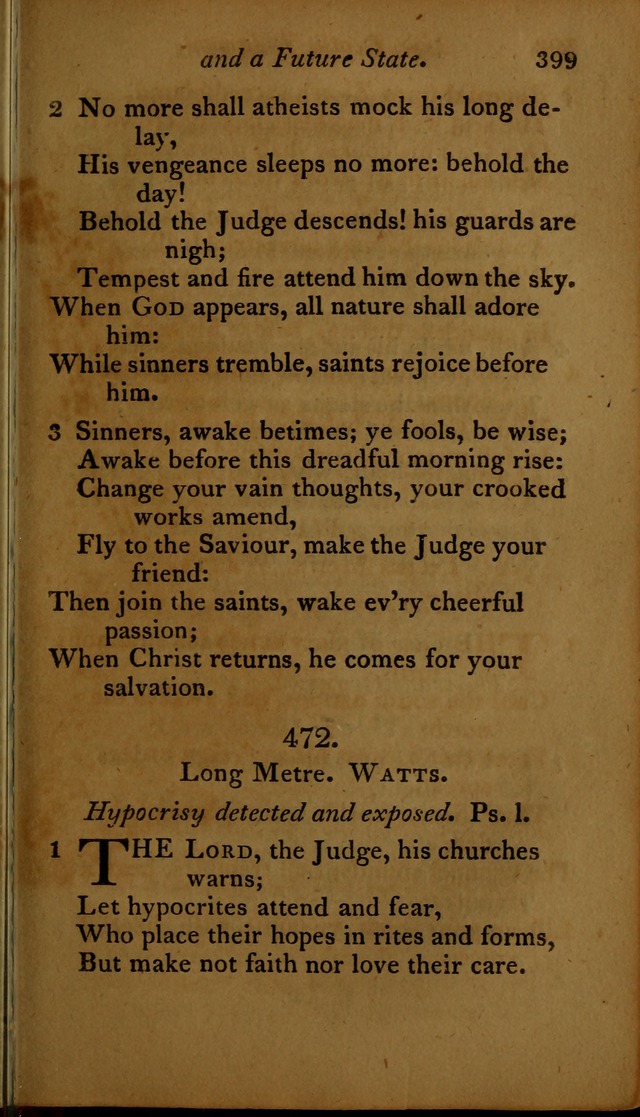 A Selection of Sacred Poetry: consisting of psalms and hymns, from Watts, Doddridge, Merrick, Scott, Cowper, Barbauld, Steele ...compiled for  the use of the Unitarian Church in Philadelphia page 399