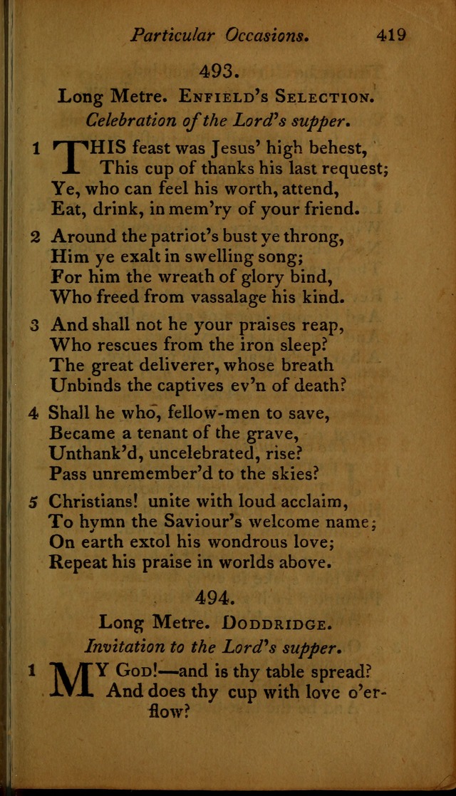 A Selection of Sacred Poetry: consisting of psalms and hymns, from Watts, Doddridge, Merrick, Scott, Cowper, Barbauld, Steele ...compiled for  the use of the Unitarian Church in Philadelphia page 419