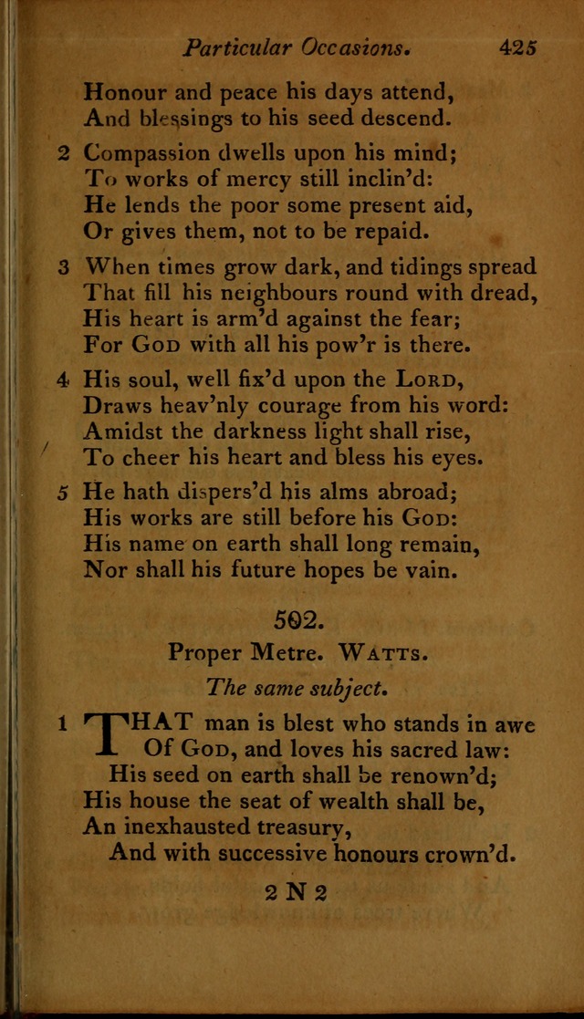 A Selection of Sacred Poetry: consisting of psalms and hymns, from Watts, Doddridge, Merrick, Scott, Cowper, Barbauld, Steele ...compiled for  the use of the Unitarian Church in Philadelphia page 425