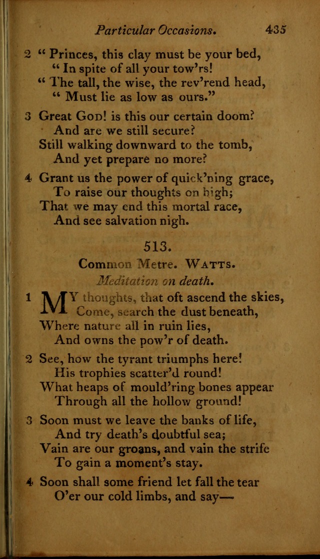 A Selection of Sacred Poetry: consisting of psalms and hymns, from Watts, Doddridge, Merrick, Scott, Cowper, Barbauld, Steele ...compiled for  the use of the Unitarian Church in Philadelphia page 435