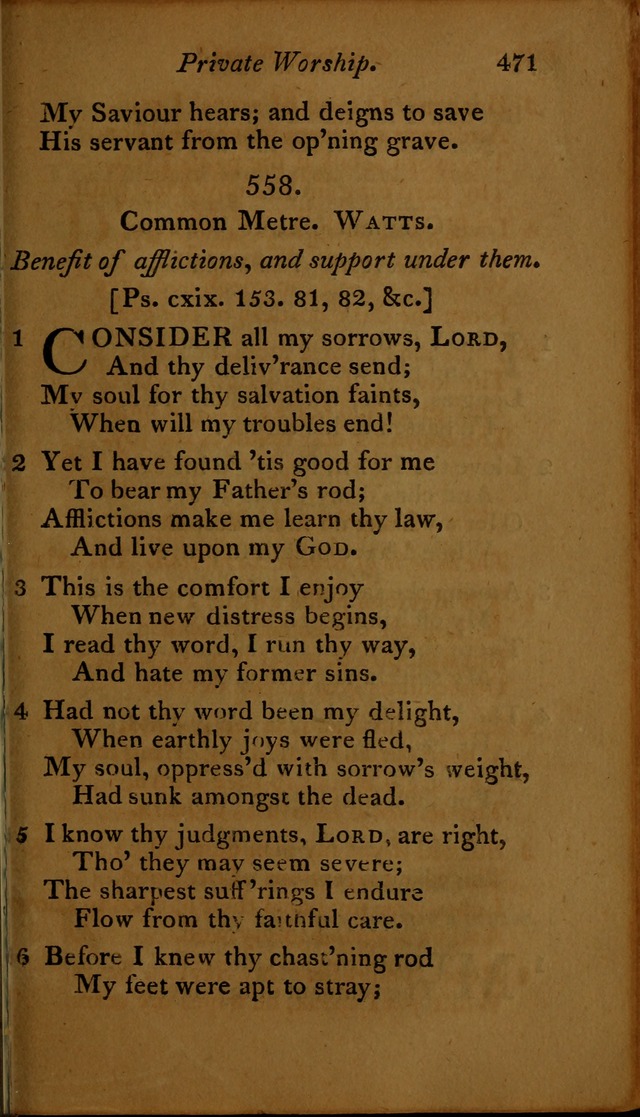 A Selection of Sacred Poetry: consisting of psalms and hymns, from Watts, Doddridge, Merrick, Scott, Cowper, Barbauld, Steele ...compiled for  the use of the Unitarian Church in Philadelphia page 471