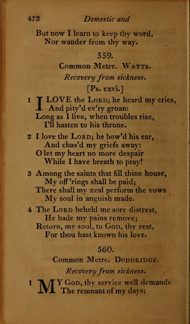 A Selection of Sacred Poetry: consisting of psalms and hymns, from Watts, Doddridge, Merrick, Scott, Cowper, Barbauld, Steele ...compiled for  the use of the Unitarian Church in Philadelphia page 472