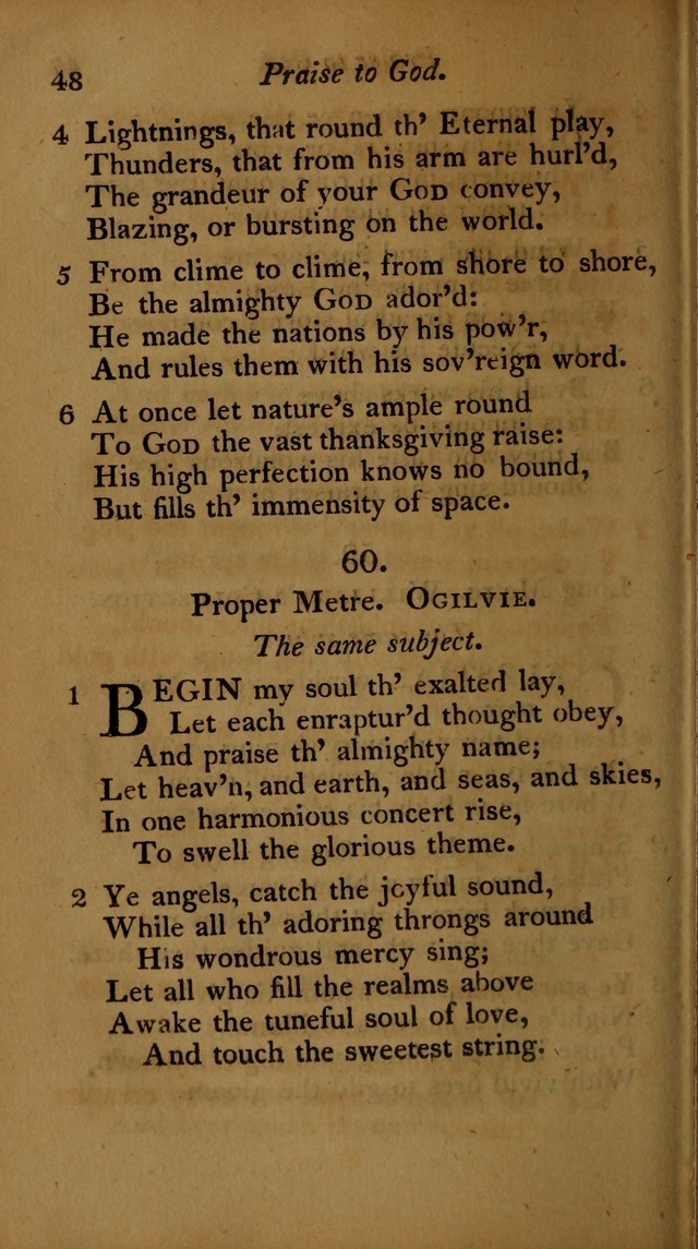 A Selection of Sacred Poetry: consisting of psalms and hymns, from Watts, Doddridge, Merrick, Scott, Cowper, Barbauld, Steele ...compiled for  the use of the Unitarian Church in Philadelphia page 48