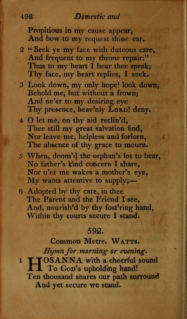 A Selection of Sacred Poetry: consisting of psalms and hymns, from Watts, Doddridge, Merrick, Scott, Cowper, Barbauld, Steele ...compiled for  the use of the Unitarian Church in Philadelphia page 498