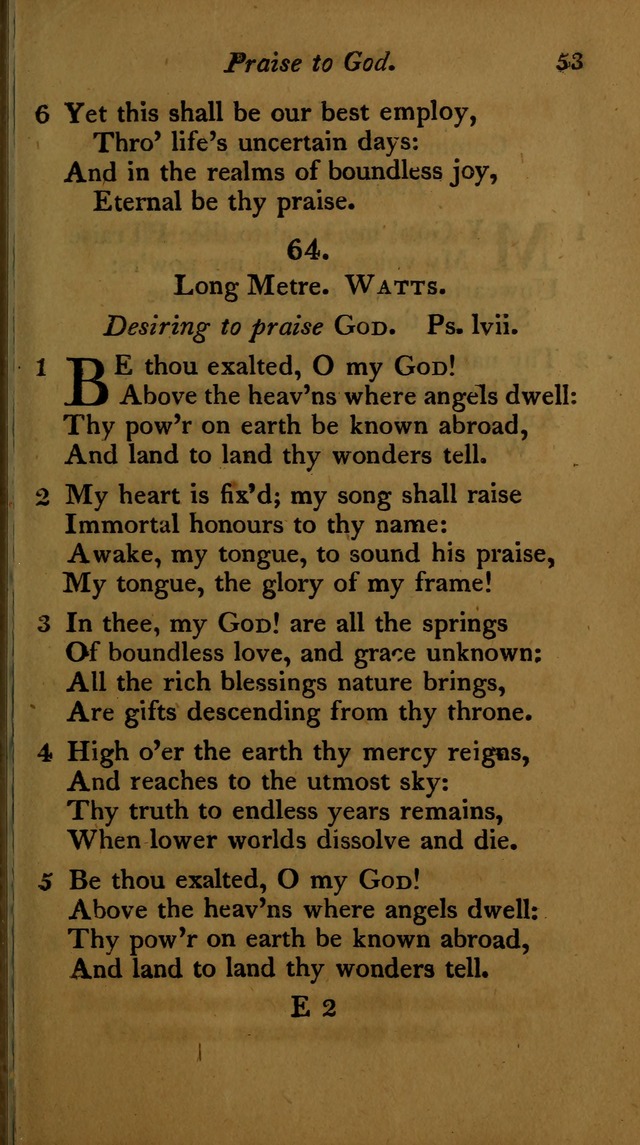 A Selection of Sacred Poetry: consisting of psalms and hymns, from Watts, Doddridge, Merrick, Scott, Cowper, Barbauld, Steele ...compiled for  the use of the Unitarian Church in Philadelphia page 53