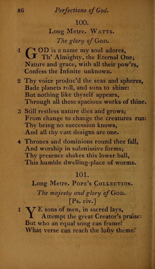 A Selection of Sacred Poetry: consisting of psalms and hymns, from Watts, Doddridge, Merrick, Scott, Cowper, Barbauld, Steele ...compiled for  the use of the Unitarian Church in Philadelphia page 86
