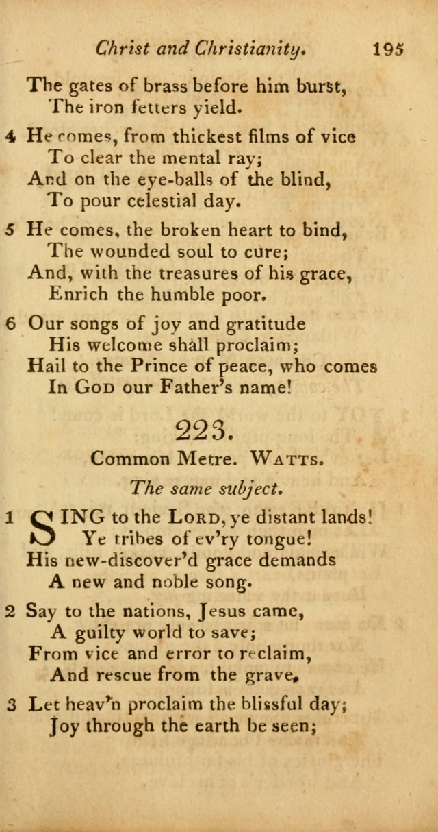 A Selection of Sacred Poetry: consisting of psalms and hymns from Watts, Doddridge, Merrick, Scott, Cowper, Barbauld, Steele, and others (2nd ed.) page 195