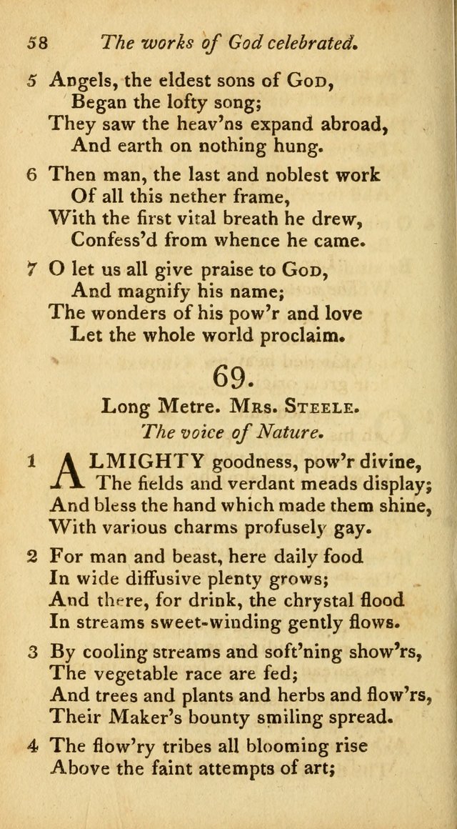 A Selection of Sacred Poetry: consisting of psalms and hymns from Watts, Doddridge, Merrick, Scott, Cowper, Barbauld, Steele, and others (2nd ed.) page 58