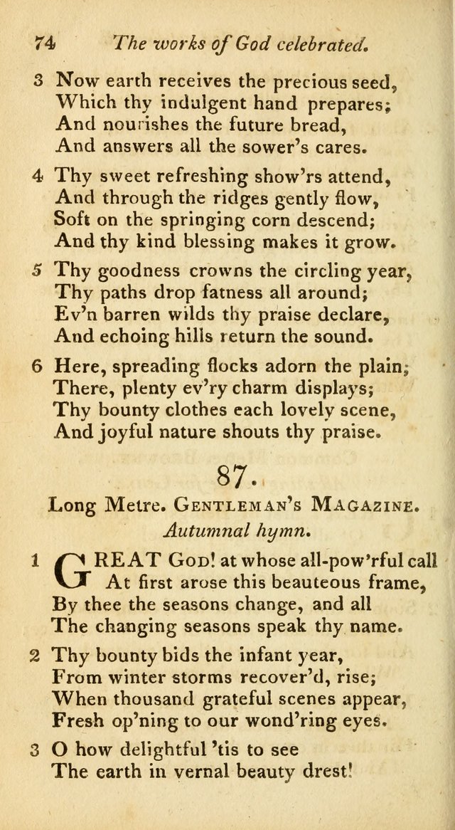 A Selection of Sacred Poetry: consisting of psalms and hymns from Watts, Doddridge, Merrick, Scott, Cowper, Barbauld, Steele, and others (2nd ed.) page 74