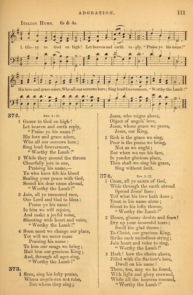 Songs for the Sanctuary; or Psalms and Hymns for Christian Worship (Baptist Ed.) page 112
