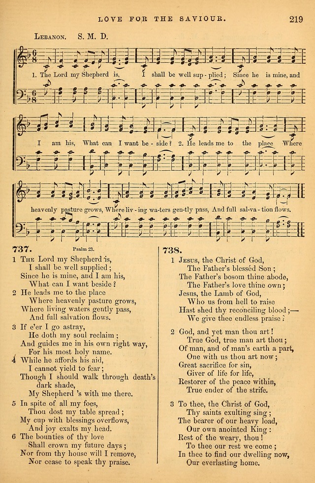 Songs for the Sanctuary; or Psalms and Hymns for Christian Worship (Baptist Ed.) page 220