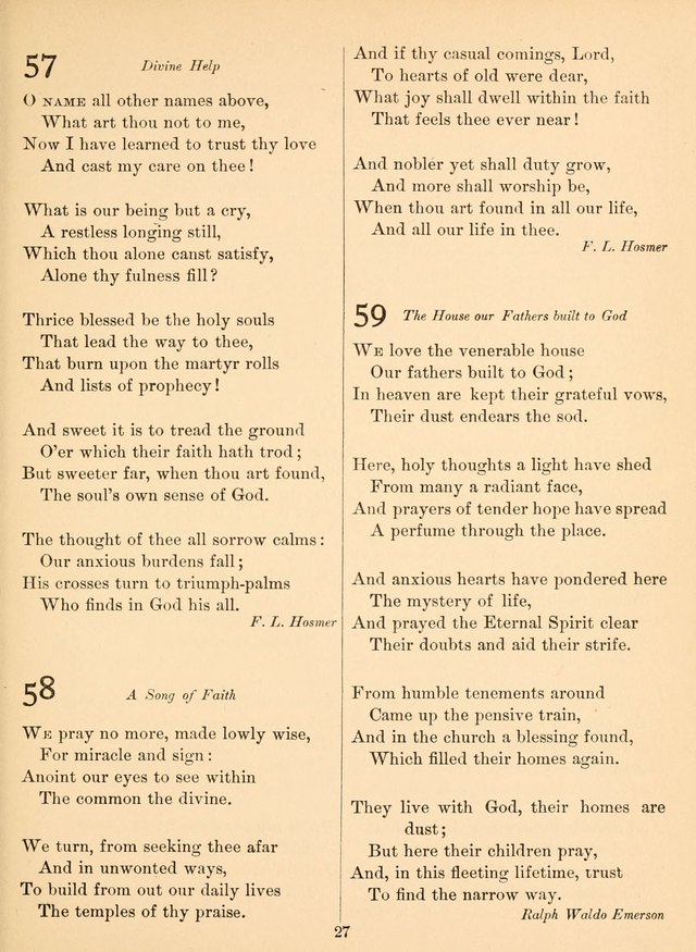 Sacred Songs For Public Worship: a hymn and tune book page 27