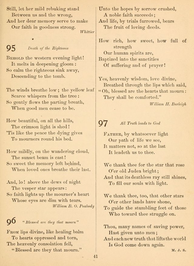 Sacred Songs For Public Worship: a hymn and tune book page 41