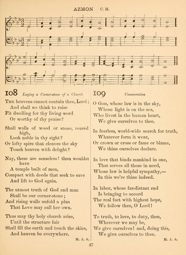 Sacred Songs For Public Worship: a hymn and tune book page 47