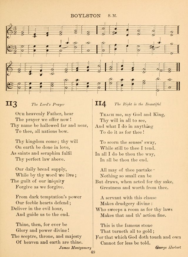 Sacred Songs For Public Worship: a hymn and tune book page 49
