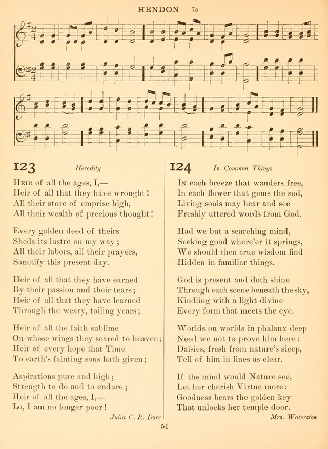 Sacred Songs For Public Worship: a hymn and tune book page 54