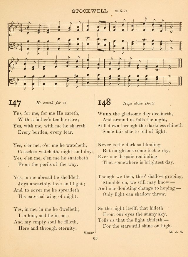 Sacred Songs For Public Worship: a hymn and tune book page 65