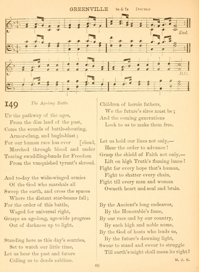 Sacred Songs For Public Worship: a hymn and tune book page 66