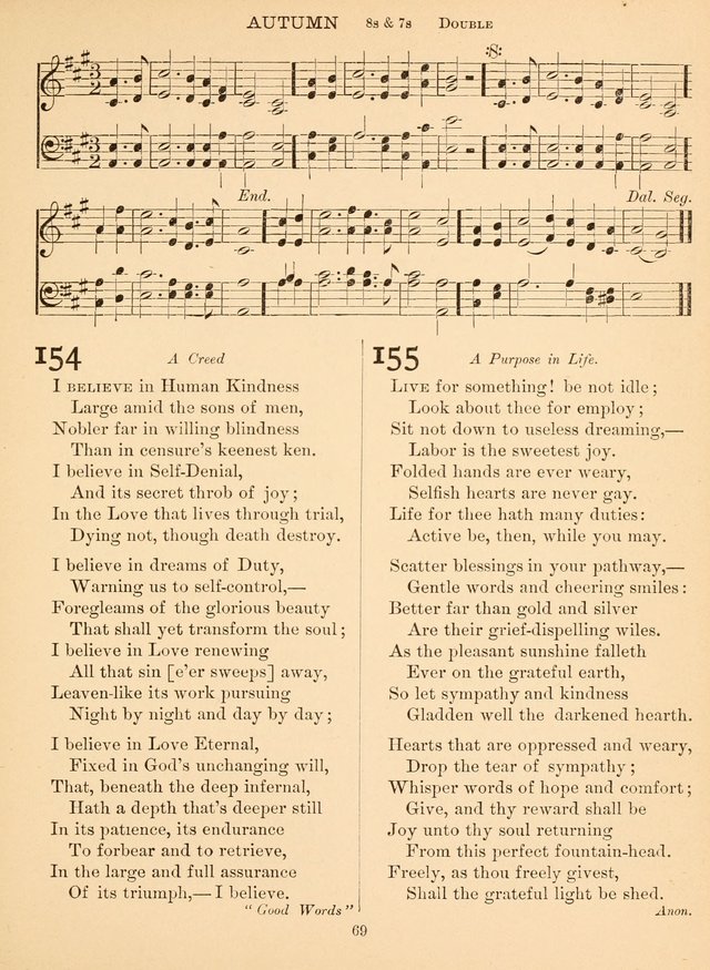 Sacred Songs For Public Worship: a hymn and tune book page 69