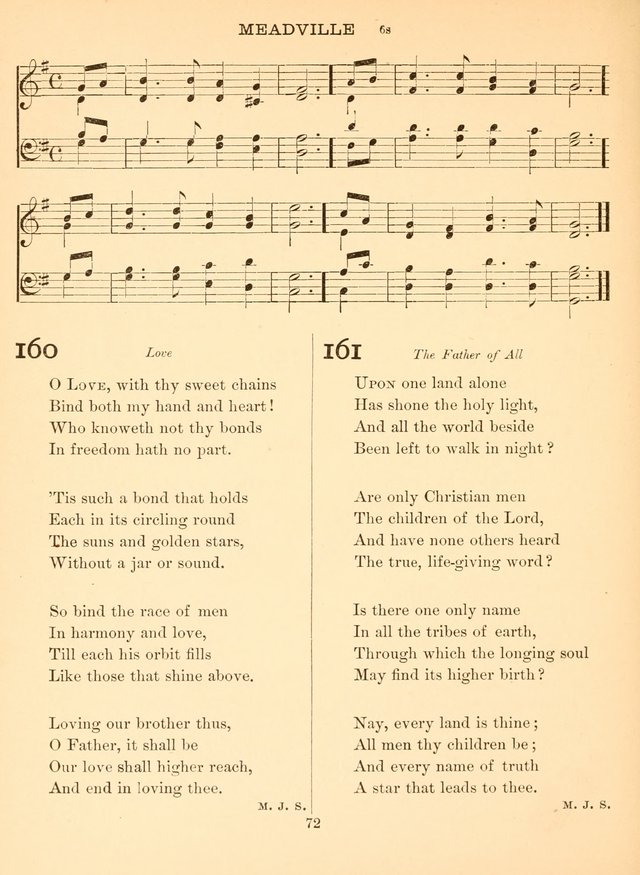 Sacred Songs For Public Worship: a hymn and tune book page 72