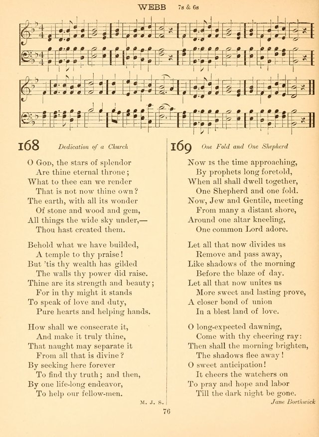 Sacred Songs For Public Worship: a hymn and tune book page 76