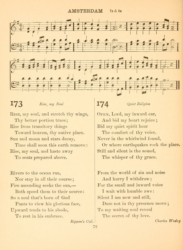 Sacred Songs For Public Worship: a hymn and tune book page 78