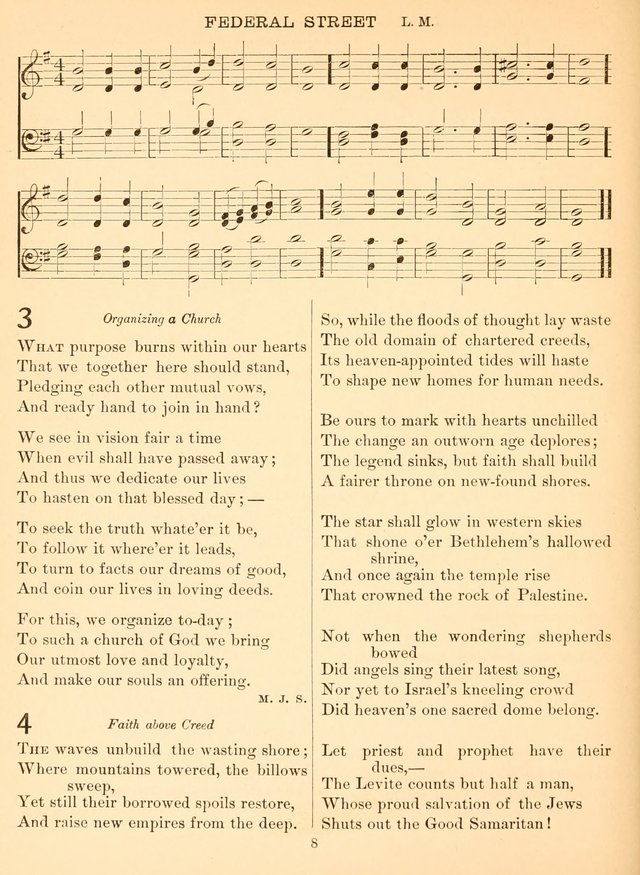 Sacred Songs For Public Worship: a hymn and tune book page 8