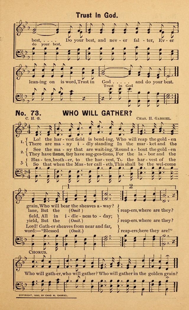 Sunshine: songs for Sunday schools page 73