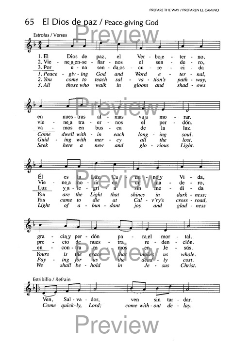 Santo, Santo, Santo: cantos para el pueblo de Dios = Holy, Holy, Holy: songs for the people of God page 102