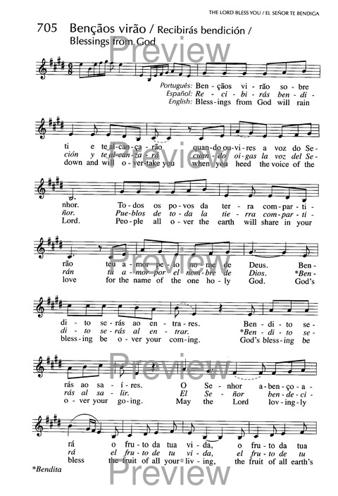 Santo, Santo, Santo: cantos para el pueblo de Dios = Holy, Holy, Holy: songs for the people of God page 1066