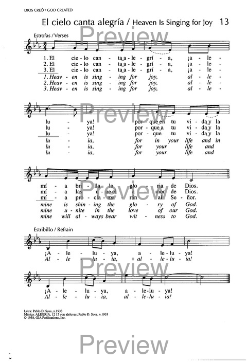 Santo, Santo, Santo: cantos para el pueblo de Dios = Holy, Holy, Holy: songs for the people of God page 17