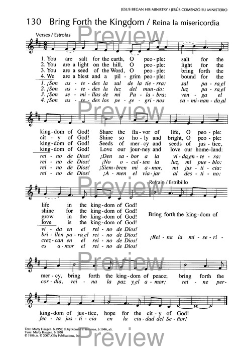 Santo, Santo, Santo: cantos para el pueblo de Dios = Holy, Holy, Holy: songs for the people of God page 207
