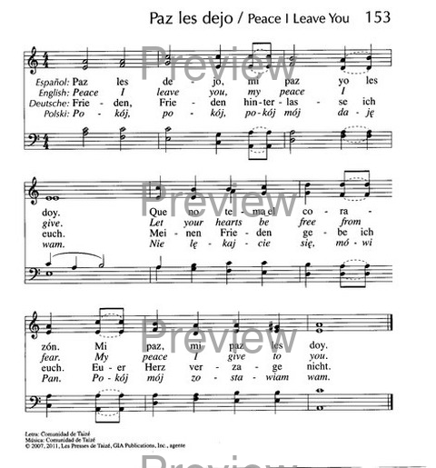 Santo, Santo, Santo: cantos para el pueblo de Dios = Holy, Holy, Holy: songs for the people of God page 233