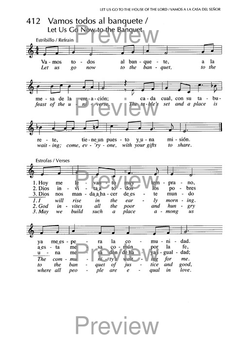 Santo, Santo, Santo: cantos para el pueblo de Dios = Holy, Holy, Holy: songs for the people of God page 650
