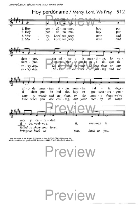 Santo, Santo, Santo: cantos para el pueblo de Dios = Holy, Holy, Holy: songs for the people of God page 794