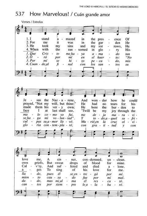 Santo, Santo, Santo: cantos para el pueblo de Dios = Holy, Holy, Holy: songs for the people of God page 830