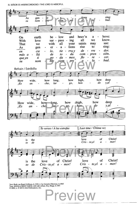Santo, Santo, Santo: cantos para el pueblo de Dios = Holy, Holy, Holy: songs for the people of God page 845