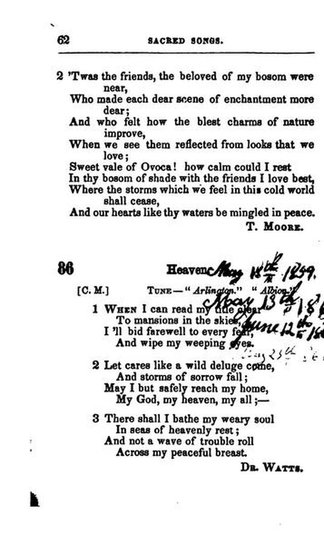 A Selection of Sacred Songs. 2nd ed. page 58