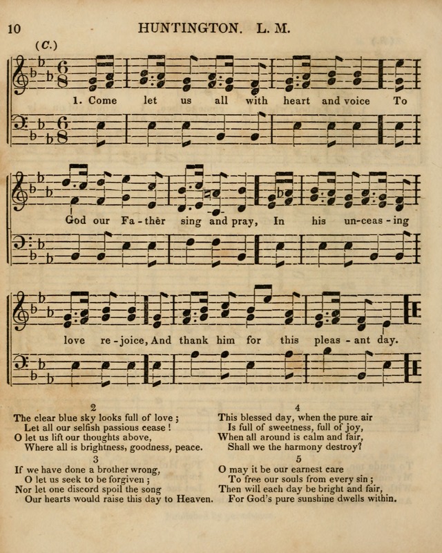 The Sunday School Singing Book: being a collection of hymns with appropriate music, designed as a guide and assistant to the devotional exercises of Sabbath schools and families...(3rd ed.) page 10