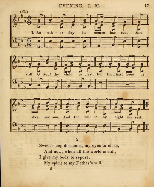 The Sunday School Singing Book: being a collection of hymns with appropriate music, designed as a guide and assistant to the devotional exercises of Sabbath schools and families...(3rd ed.) page 17
