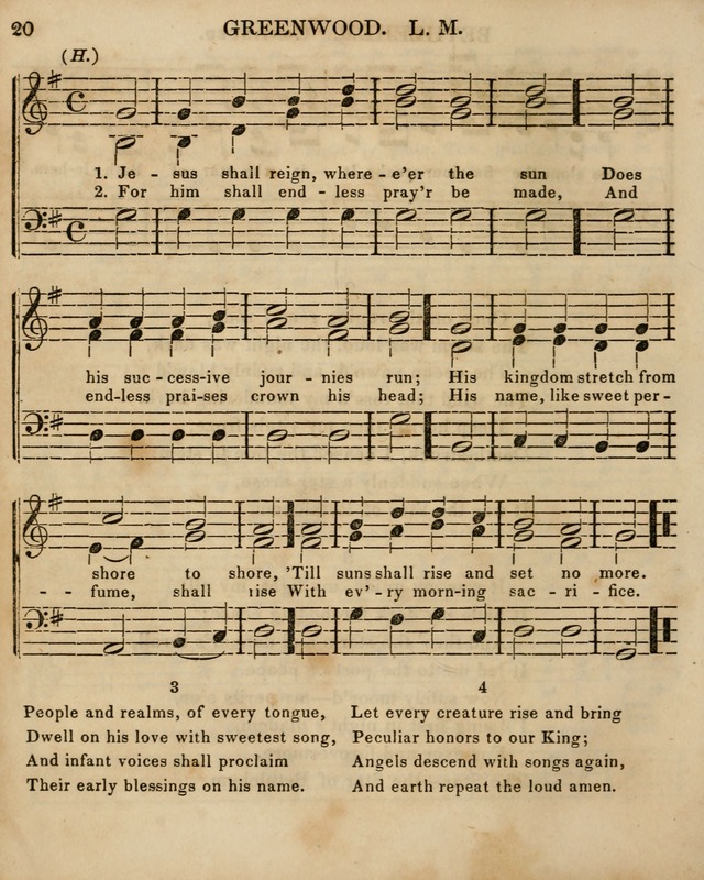 The Sunday School Singing Book: being a collection of hymns with appropriate music, designed as a guide and assistant to the devotional exercises of Sabbath schools and families...(3rd ed.) page 20