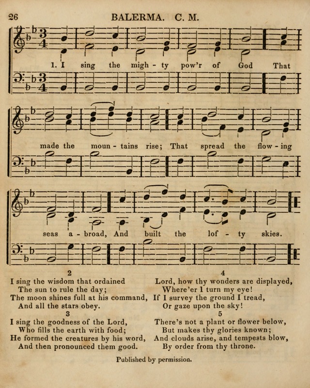 The Sunday School Singing Book: being a collection of hymns with appropriate music, designed as a guide and assistant to the devotional exercises of Sabbath schools and families...(3rd ed.) page 26